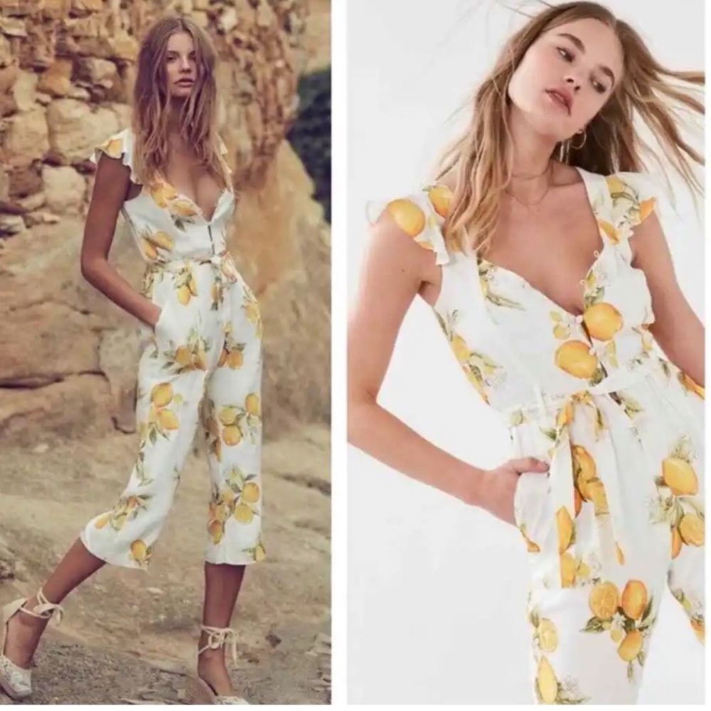 For love and lemons 🍋 Lemon Print Jumpsuit
